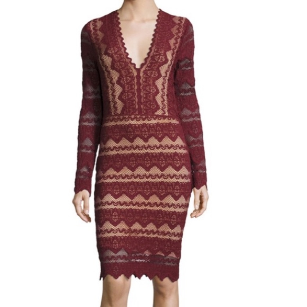 Designer lace midi dress